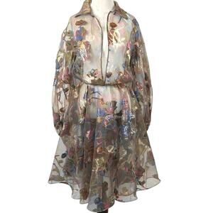 Victor Costa Women Designer Vintage Coat Dress Formal Evening Fairy Party Size 8